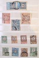 Ausztria Több, mint 230 db okmánybélyeg a kezdetektől 10 lapos közepes berakóban