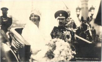 Sofia, Wedding of Tsar Boris III of Bulgaria and Princess Giovanna of Savoy. Gr. Paskoff + stamps on the backside