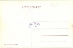 Cegléd, szélmalmok. Sárik Gyula kiadása / windmills. Art Nouveau, floral