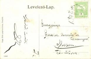 1913 Cegléd, fecskés üdvözlőlap / greeting postcard with swallow