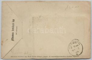 Győr, "albumos levelezőlap" leporellólap, belül: Vasútállomás, gyorsáru raktár, Fa és fémi...