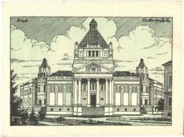 2 db RÉGI irredenta művészlap Lamoss szignóval, kiadja a Délvidéki Egyetemi és Főiskolai Hallgatók E...