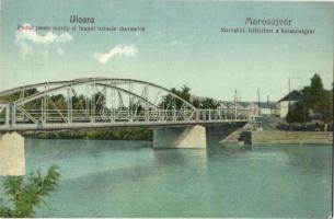 Marosújvár, Uioara, Ocna Mures; Maros híd, kerámia gyár, kiadja Iosif Veress / bridge, ceramics factory (EK)