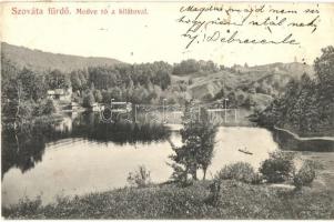 Szovátafürdő, Baile Sovata; Medve tó, Sóhegy - 3 db régi képeslap / lake, mountain - 3 pre-1945 postcards