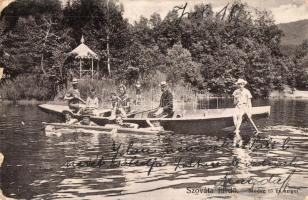 Szovátafürdő, Baile Sovata; Medve tó, Sóhegy - 3 db régi képeslap / lake, mountain - 3 pre-1945 post...