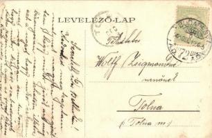 1905 Budapest XXII. Nagytétény, Tétényi Katonai Lövölde, Pénztár, Lőlap átadása, Ferenc József feldí...