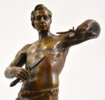 Jelzés nélkül: Elektromosság allegóriája. Bronz, m:21 cm (26 cm)