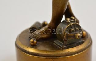 Jelzés nélkül: Elektromosság allegóriája. Bronz, m:21 cm (26 cm)
