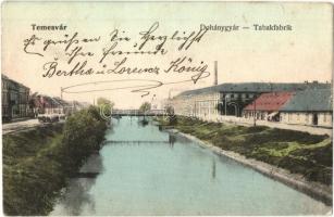 Temesvár, Timisoara; Dohánygyár, Béga folyó. Polatsek kiadása / tobacco factory, Bega riverbank (EK)