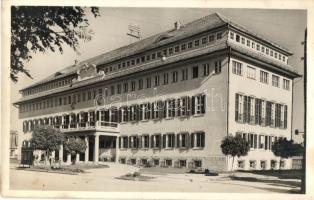 Marosvásárhely, Targu Mures; Erdélyrészi Hangya központi épülete, tér, - 2 db régi képeslap / cooper...