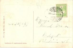 Nagymihály, Michalovce; Részlet a Laborc folyóval, híd. W. L. Bp. 5639. Kiadja Landesmann B. / Labor...