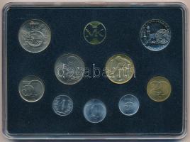 Csehszlovákia 1991. 1h-5K (8xklf) forgalmi sor műanyag tokban + Körmöcbnya verdei emlékérem T:1 
Cz...