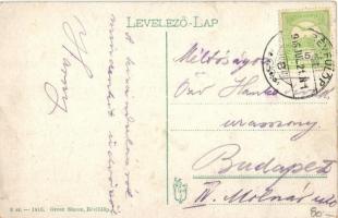 1916 Révfülöp, Gőzhajó kikötő. Grósz Simon kiadása (kis szakadás / small tear)