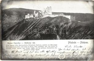 1901 Csejte, Cachtice (Pöstyén); Hrad Báthorovcov / Báthory várrom / castle ruins