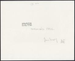 1983 Jankovszky György(1946-): New York,  feliratozva, aláírt, pecséttel jelzett, kartonra kasírozva...