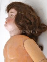 Aich, Menzel & Co Dolls 1918-1930 Austria antik baba, biszkvit kézzel festett porcelán fejjel, f...