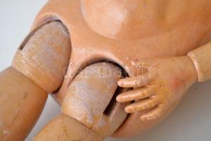 Aich, Menzel & Co Dolls 1918-1930 Austria antik baba, biszkvit kézzel festett porcelán fejjel, f...