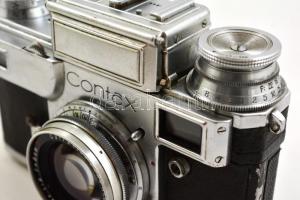 cca 1940 Zeiss Ikon Contax III távmérős fényképezőgép, Carl Zeiss Jena Sonnar 50mm f/2 objektívvel, ...