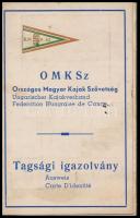 1946 Országos Magyar Kajak Szövetség tagsági igazolványa