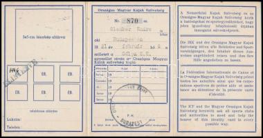 1946 Országos Magyar Kajak Szövetség tagsági igazolványa