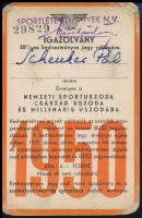 1950 Kedvezményes igazolvány a Nemzeti Sportuszoda, Császár Uszoda és Millenáris Uszodába