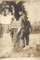 felakasztott cseh-szláv hazaáruló légionisták / WWI Hungarian military, executed traitors from the Czech-Slavic legion, photo