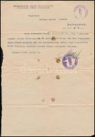 1944 Bp., A Magyarországi Zsidók Szövetségének Ideiglenes Intéző Bizottsága által írt levél véglegesen zsidó háznak jelölt ingatlanról