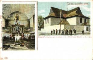 Késmárk, Kezmarok; Régi evangélikus fatemplom, belső. Feitzinger Ede 533. 1902/12. / old wooden church interior (EK)
