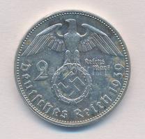 Német Harmadik Birodalom 1939J 2M Ag "Hindenburg" T:2 
German Third Reich 1939J 2 Mark Ag...