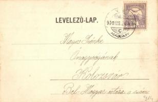 1900 Pancsova, Pancevo; Kir. selyem szövés és fonás, fonoda, Temes szabályozása kotrógéppel / silk s...