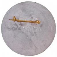 ~1980. "Jegyvizsgáló - Budapesti Közlekedési Vállalat" zománcozott fém jelvény (44mm) T:1-...