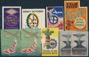 1934-1969 9 db klf kiállítási levélzáró