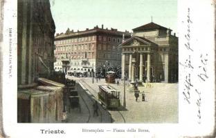 1903 Trieste, Börsenplatz / Piazza della Borsa / stock exchange, tram, square
