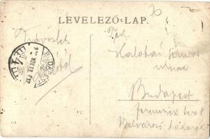 1906 Dombó, Dambu, Dubove; utcakép, templom télen / street view, church, winter. Kabát Emil M.Sziget...