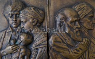 Az emberélet fordulói,"Estvéli szürkület" és "Hajnal hasadás", 2 db bronz fali k...