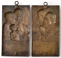 Az emberélet fordulói,"Estvéli szürkület" és "Hajnal hasadás", 2 db bronz fali k...