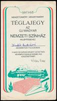 1987 Nemzetünkért, nemzetinkért- téglajegy az új magyar Nemzeti Színház felépítéséhez