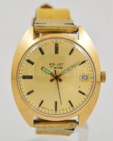 Poljot aranyszínű karóra, működik, Milanese szíjjal