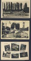 48 db vegyes magyar és külföldi városképes lap képeslap néhány modern lappal (vegyes minőség)