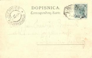 Krivosije, Bewirthung der Landesbewohner am 18. August 1900 / rural residents hosting the soldiers  ...