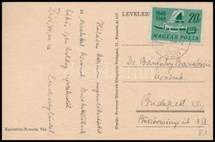 1949-1950 Endrédy Vendel (1895-1981) zirci apát levelezése, 6 db