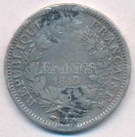 Franciaország 1849A 5Fr Ag (24,52g) T:3,3- fülnyom
France 1849A 5 Francs Ag (24,52g) C:F,VG earmark...