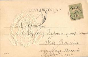 1903 Magyar címer / Hungarian coat of arms. Emb
