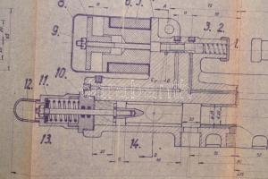 1957 M16-17 PF műszaki rajzok mappában