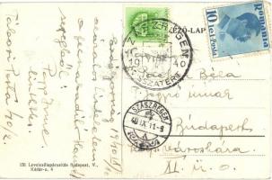 Szászrégen, Reghin; Vasútállomás / railway station / Bahnhof "1940 Szászrégen visszatért" ...