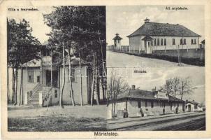 Balatonfenyves, Máriatelep, Villa a fenyvesben, Állami népiskola, Vasútállomás