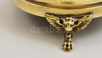 XIX. sz. vége: W&O jelzéssel: réz gyertyatartó cizellált díszítéssel. / marked candle holder 23 ...