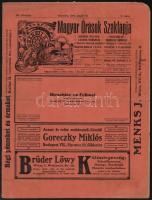 1910 Magyar Órások Szaklapja. XII. évf. 2. sz., 1910. január 15., a borítón kis szakadással