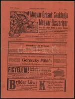 1916 Magyar Órások Szaklapja és Magyar ékszeripar. XVIII. évf. 16-17. sz., 1916. szeptember 1.