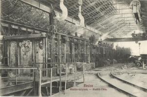 Resica, Resita; Martin kályhák a vasgyárban / Martin Öfen / iron works interior, furnaces